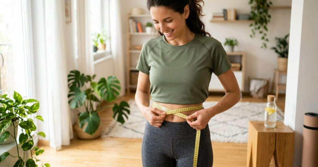 Mulher 40+ e gordura visceral na região abdominal